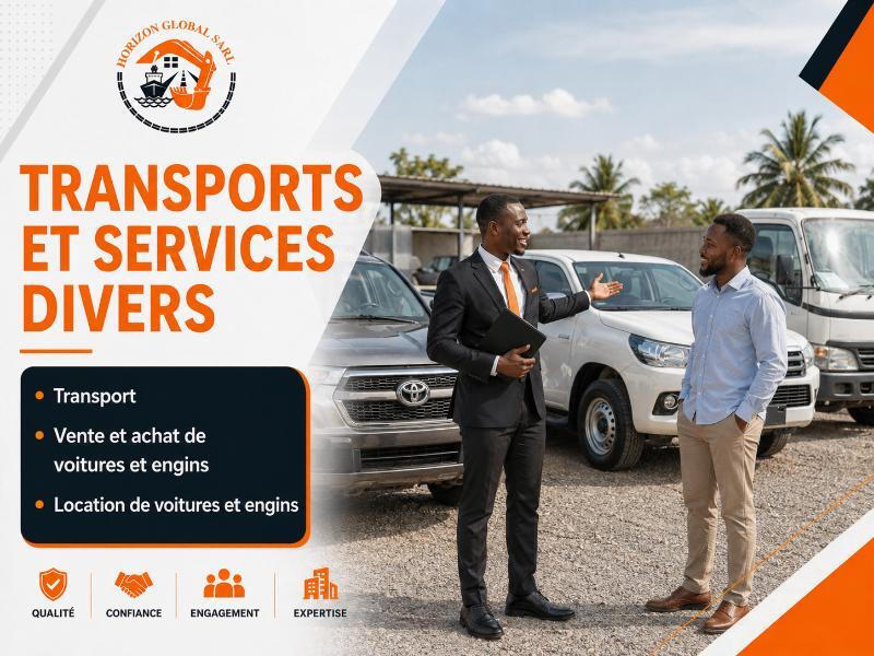 Visuel publié par l'entreprise : transport de voitures et d'engins